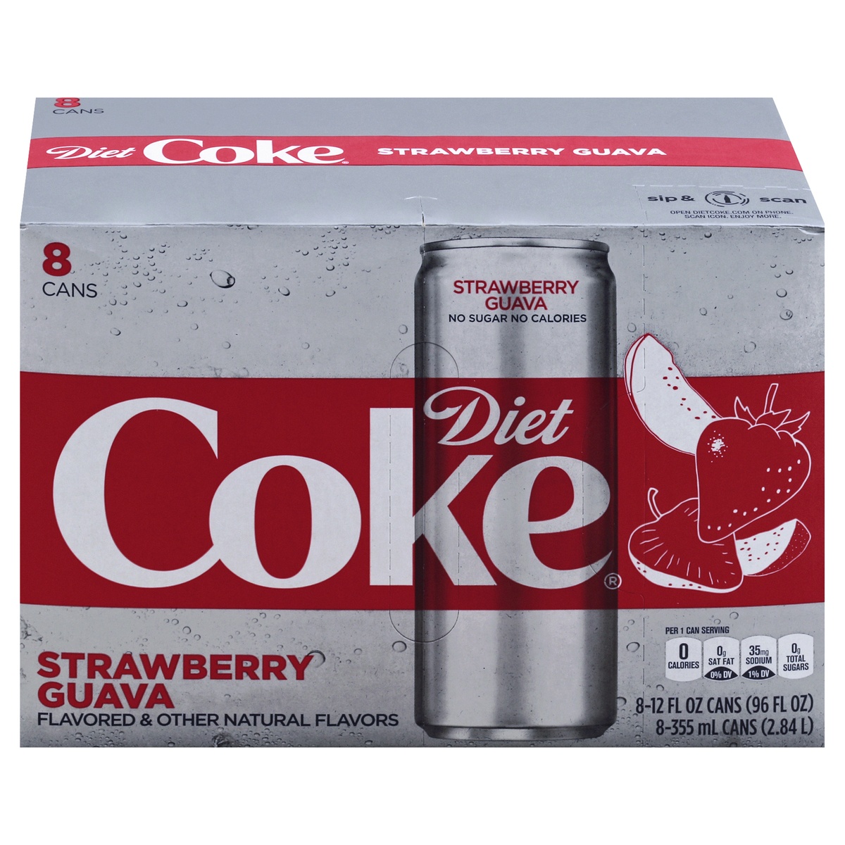 slide 1 of 2, Coca-Cola Strawberry Guava Diet Coke - 8 ct; 12 oz, 8 ct; 12 oz