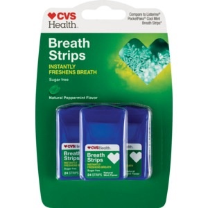 slide 1 of 1, CVS Health Sugar Free Breath Strips Blue Mint, 72 ct