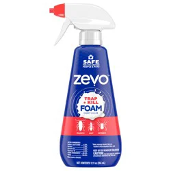 Zevo Trap & Kill Foam Insect Killing Spray: Bug Spray for Home Use - Versatile Roach, Spider and Ant Killer - With Essential Oils - For Indoor & Outdoor Use - One 12oz Spray Foam