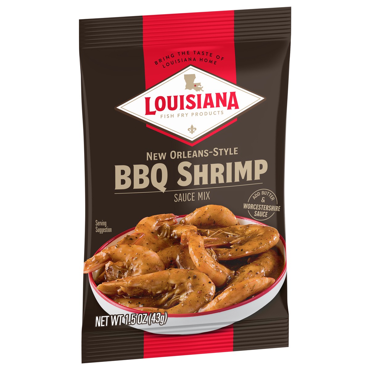 slide 7 of 9, Louisiana Fish Fry Products New Orleans-Style BBQ Shrimp Sauce Mix 1.5 oz, 1.5 oz