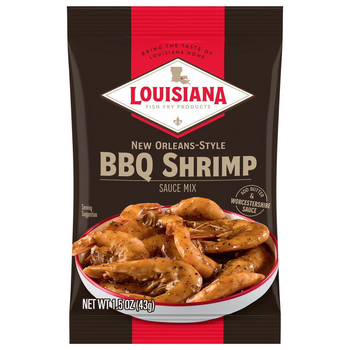 slide 1 of 9, Louisiana Fish Fry Products New Orleans-Style BBQ Shrimp Sauce Mix 1.5 oz, 1.5 oz