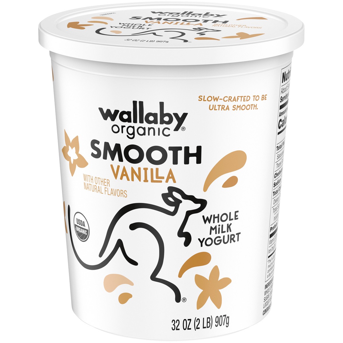 slide 2 of 8, Wallaby Organic Whole Milk Vanilla Yogurt, 32 Oz., 32 oz