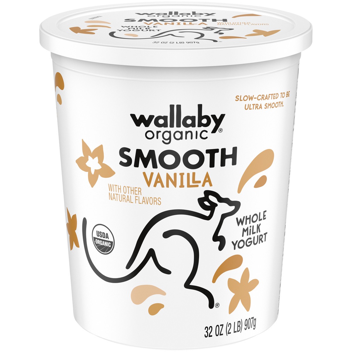 slide 1 of 8, Wallaby Organic Whole Milk Vanilla Yogurt, 32 Oz., 32 oz
