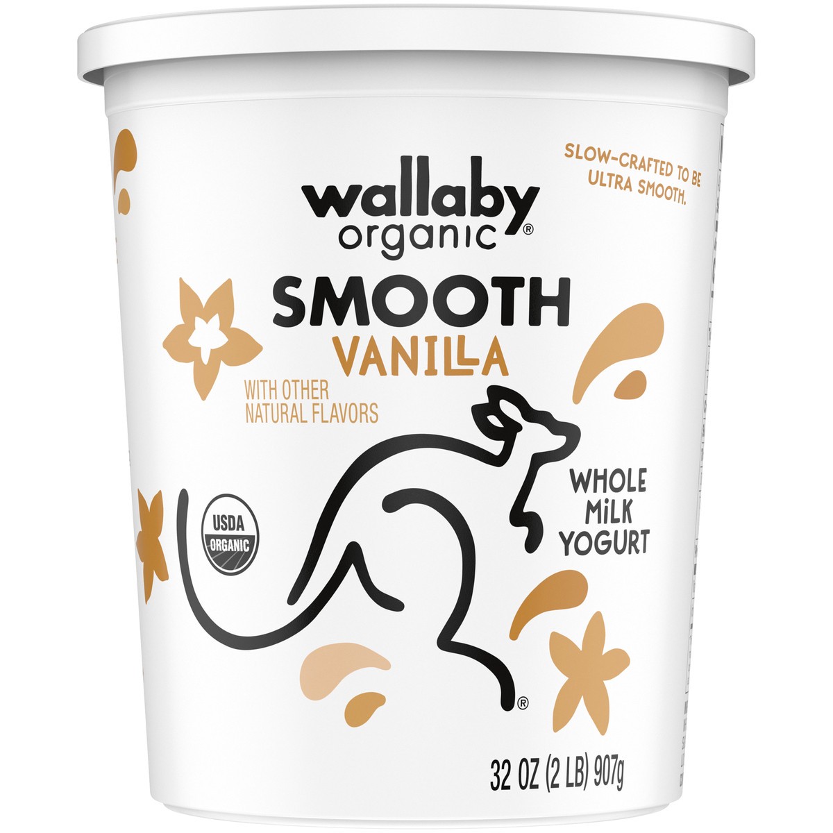 slide 1 of 8, Wallaby Organic Whole Milk Vanilla Yogurt, 32 Oz., 32 oz