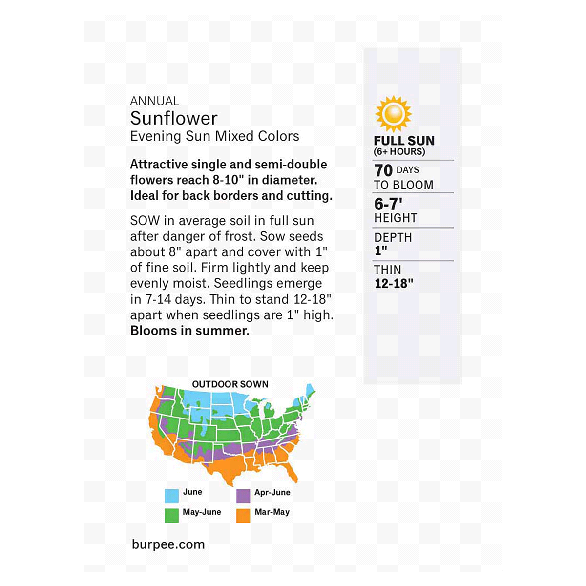 slide 5 of 5, Burpee Sunflower Evening Sun Mix Seeds, 1 ct