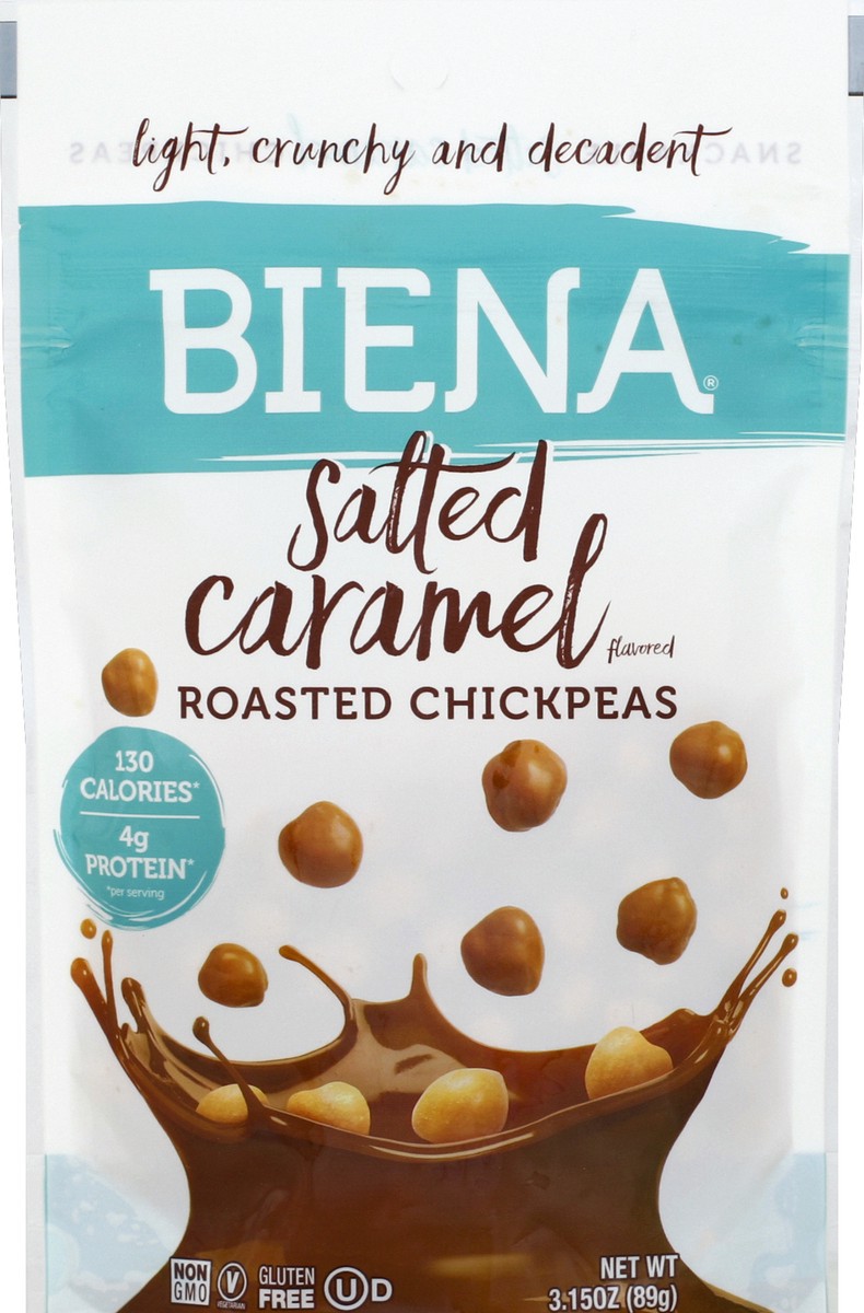 slide 2 of 2, Biena Foods Chickpea Snack Salted Caramel, 3.15 oz