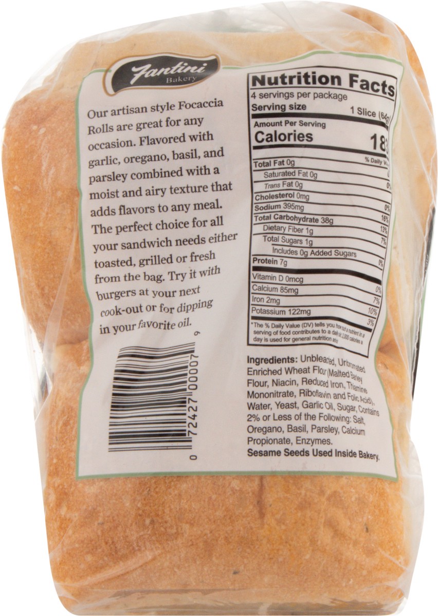 slide 3 of 9, Fantini Focaccia Rolls 4 ea, 4 ct