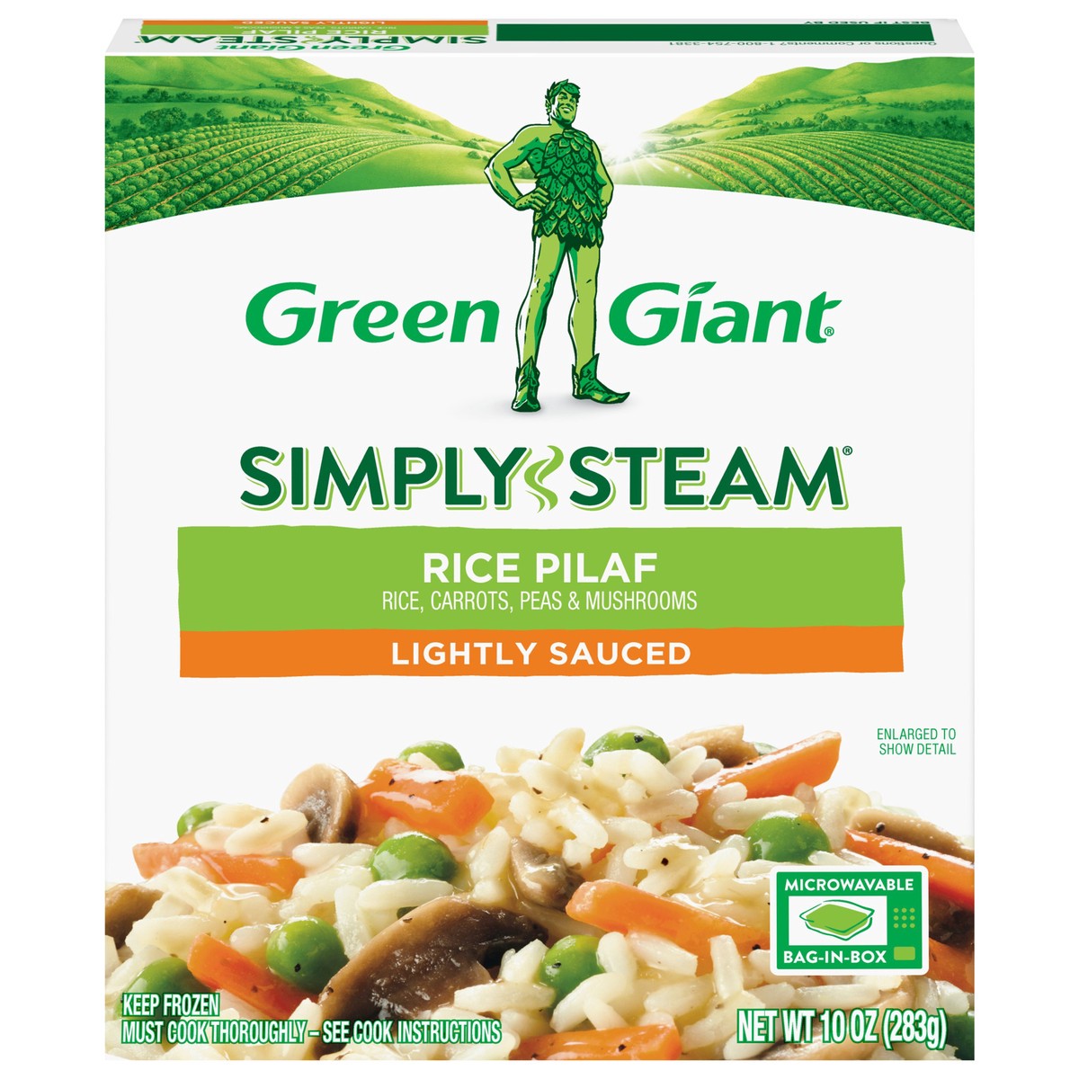 slide 1 of 8, Green Giant Simply Steam Lightly Sauced Rice Pilaf 10 oz, 10 oz