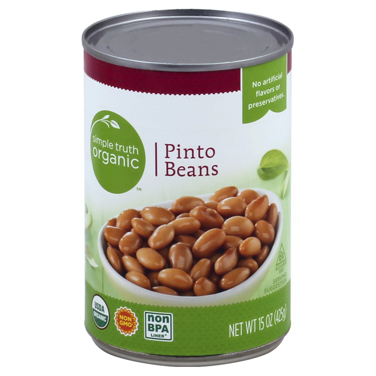 slide 2 of 3, Simple Truth Organic Pinto Beans 15 oz, 15 oz