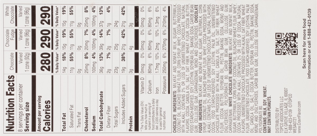 slide 6 of 9, Crav'n Flavor Variety Pack Cookie Dipped Ice Cream Cones 8 ea, 1 ct