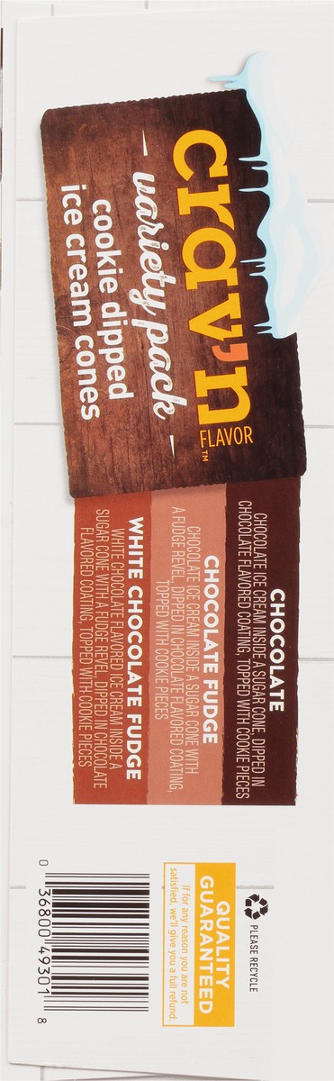 slide 3 of 9, Crav'n Flavor Variety Pack Cookie Dipped Ice Cream Cones 8 ea, 1 ct