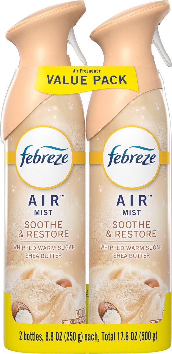slide 6 of 7, Febreze Air Freshener Spray, Odor-Fighting Room Spray, Soothe & Restore Scent, 8.8oz, 2 Count, 2 ct