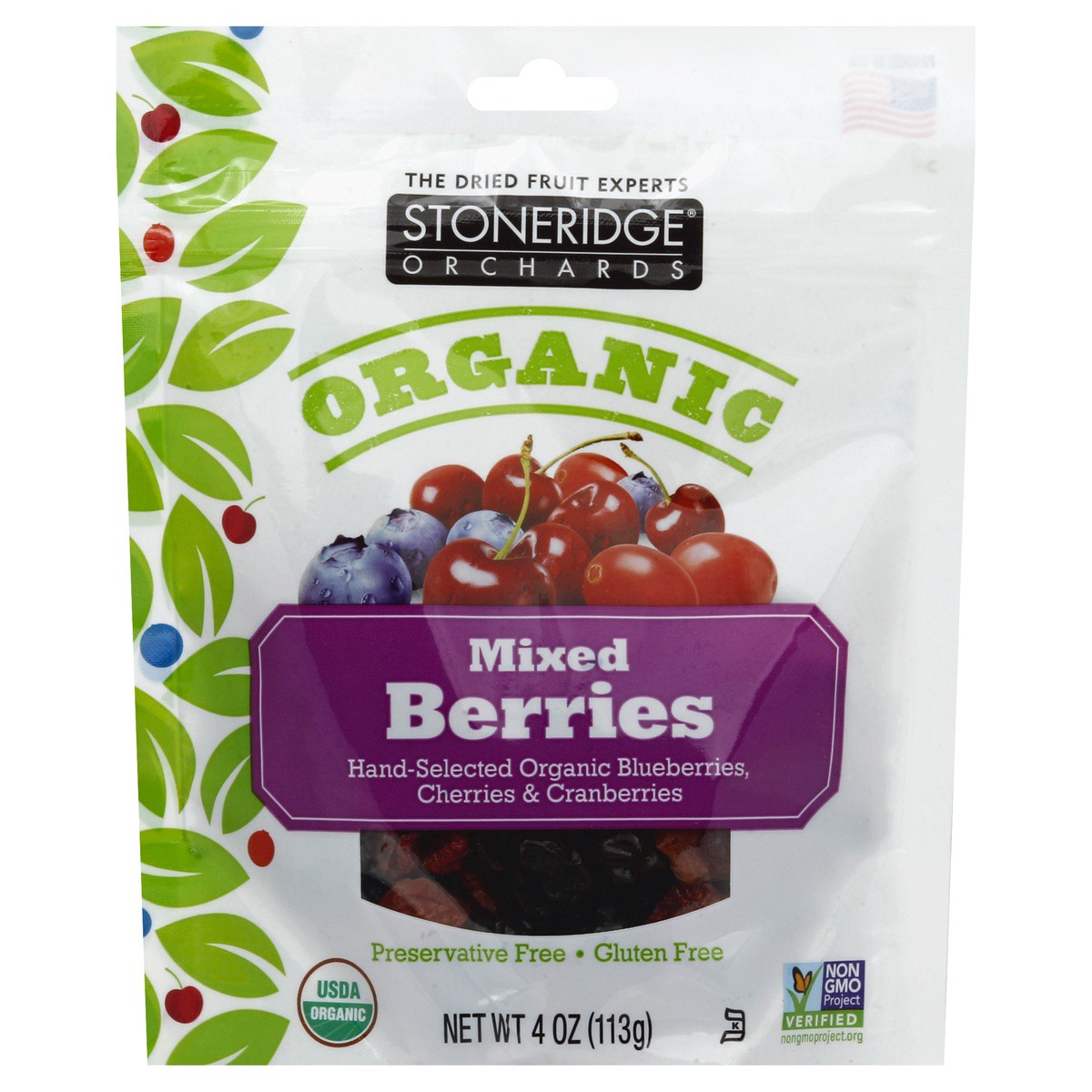 slide 1 of 7, Stoneridge Orchards Stoneridge Mixed Berries Dried Organic, 4 oz