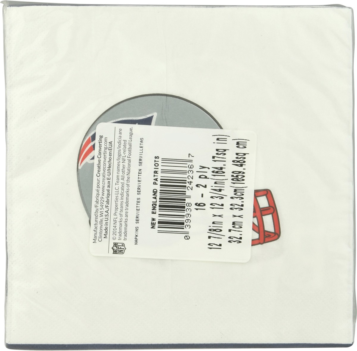 slide 6 of 9, NFL 2-Ply New England Patriots Napkins 16 ea, 16 ct