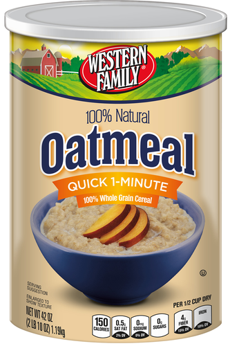 slide 1 of 1, Western Family Quick Oats, 42 oz