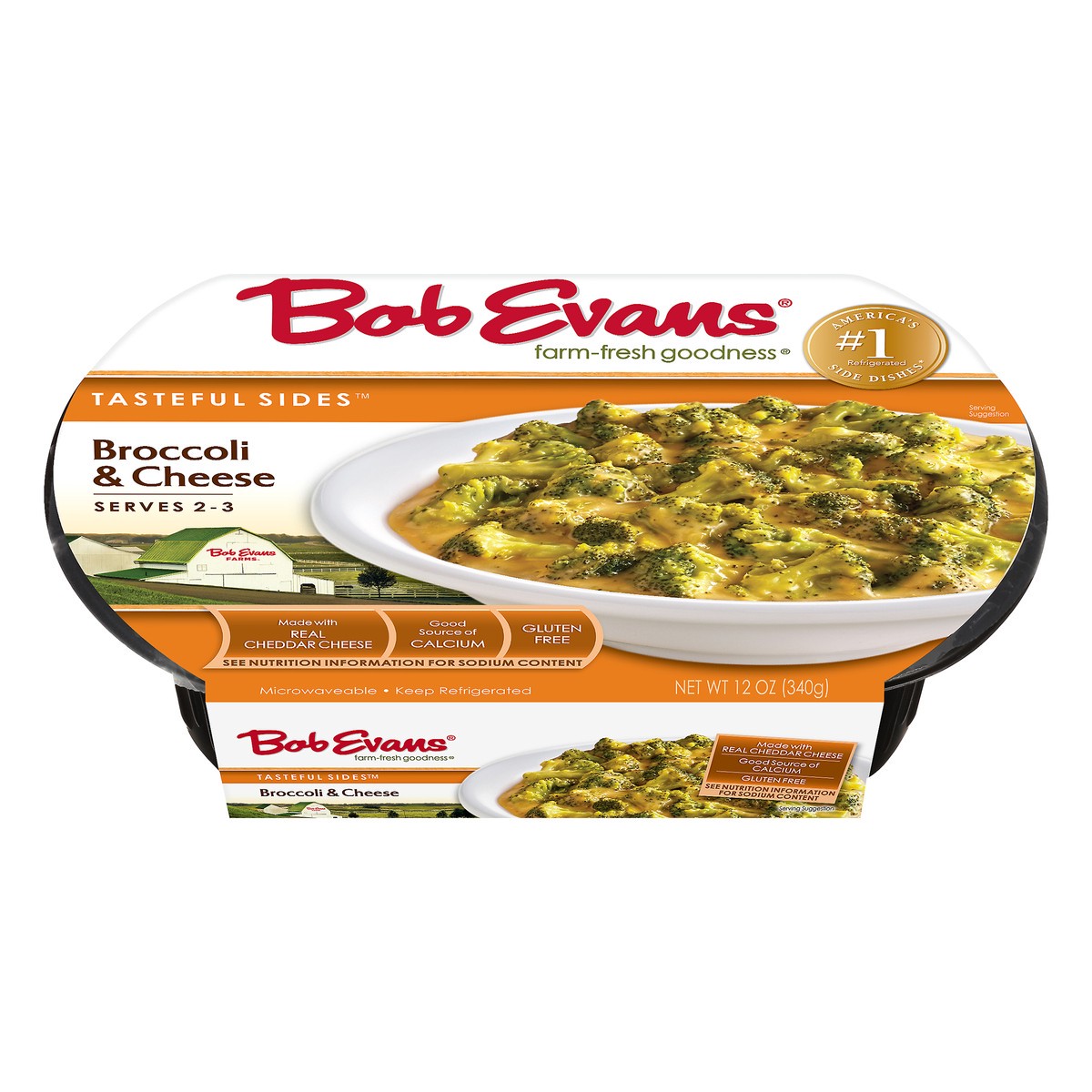 slide 1 of 10, Bob Evans Tasteful Sides Broccoli & Cheese, 12 oz