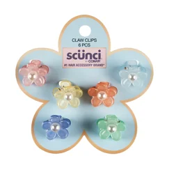 Scunci Claw Clips Flower 6 pk