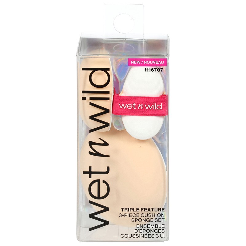 slide 1 of 1, wet n wild Triple Feature Cushion Sponge Set 1 ea, 3 ct