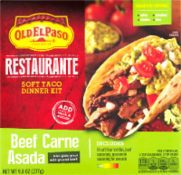 slide 1 of 1, Old El Paso Beef Carne Asada Soft Taco Dinner Kit, 9.8 oz