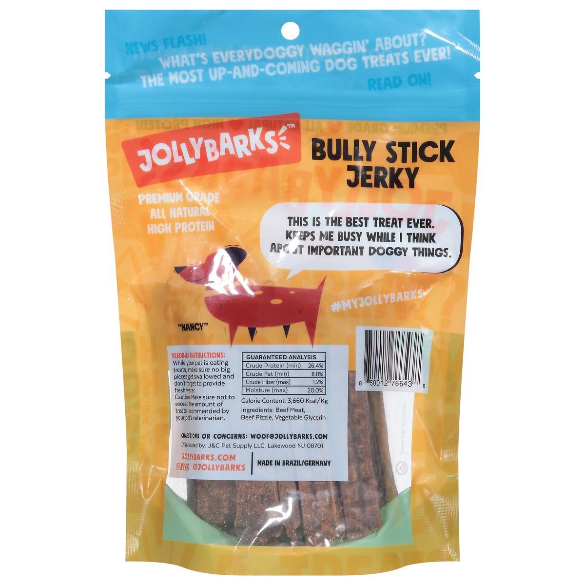 slide 9 of 15, JollyBarks Beef Bully Stick Jerky 8 oz, 8 oz