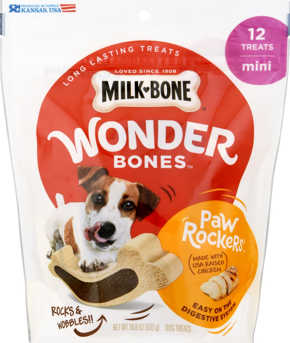 slide 6 of 9, Milk-Bone Wonder Bones Paw Rockers Mini Dog Treats 12 ea, 12 ct