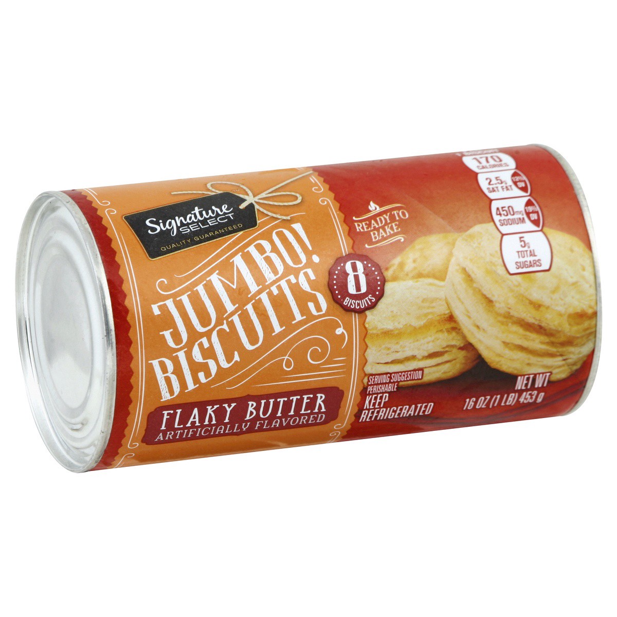 slide 1 of 3, Signature Select Flaky Layers Butter Jumbo! Biscuits 8 ea, 8 ct