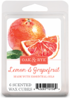 slide 1 of 1, Oak And Rye Lemon And Grapefruit Wax Cube Melts - 6 Pk - White, 2.5 oz