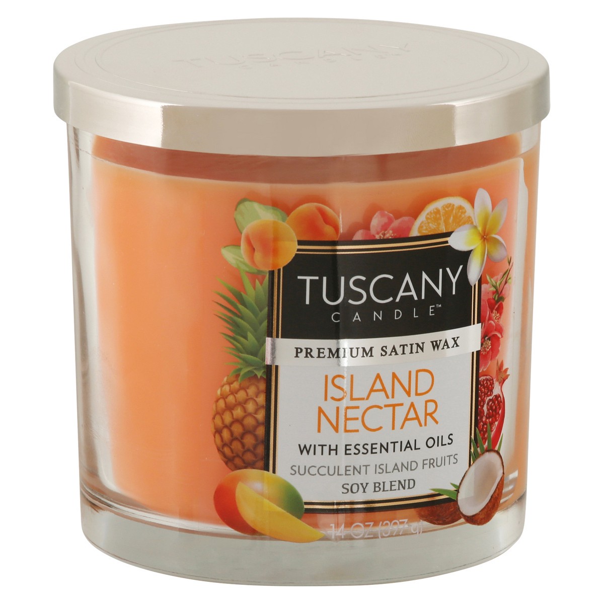 slide 4 of 9, Tuscany Candle Island Nectar Glass Jar Candle - Orange, 1 ct