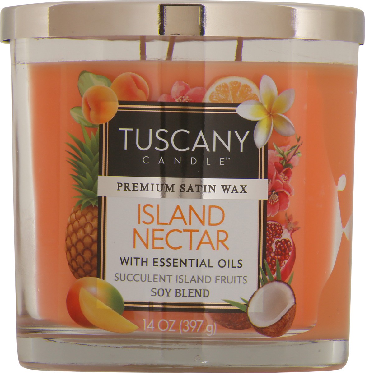 slide 7 of 9, Tuscany Candle Island Nectar Glass Jar Candle - Orange, 1 ct