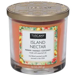 Tuscany Candle Soy Blend Scented Island Nectar Candle 1 Each