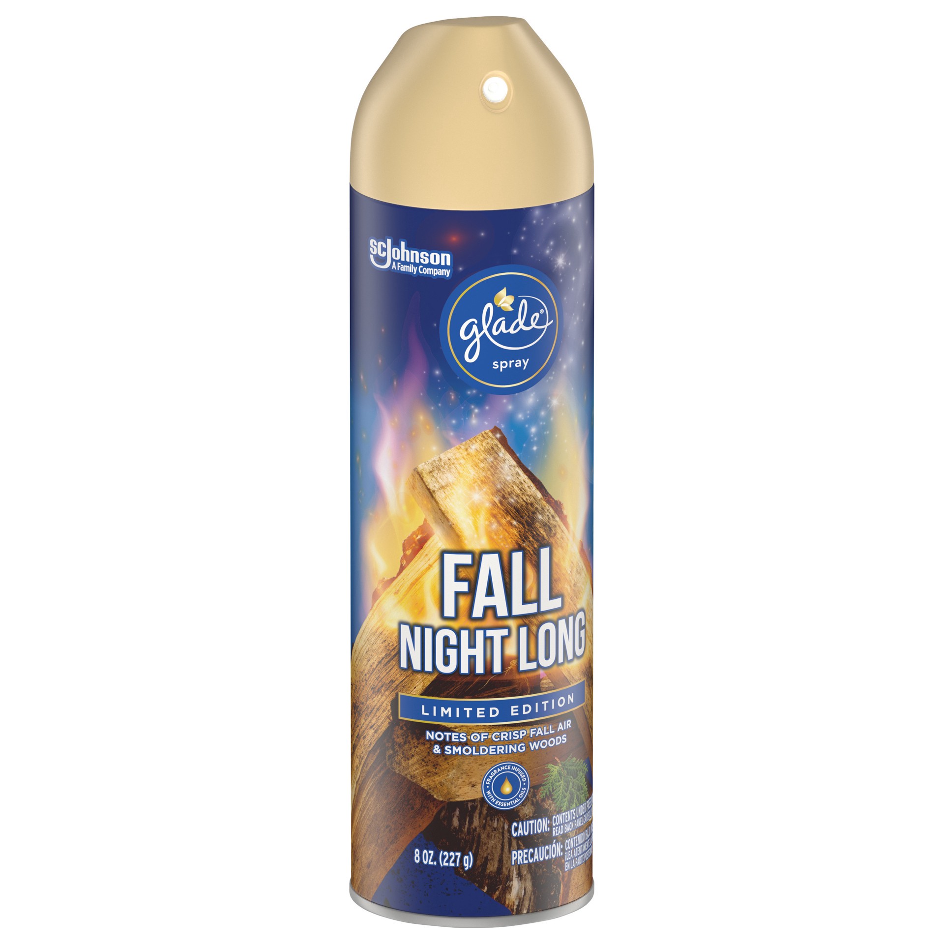 slide 2 of 5, Glade Air Freshener Aerosol Room Spray, Fall Night Long, 8 oz, 8 oz