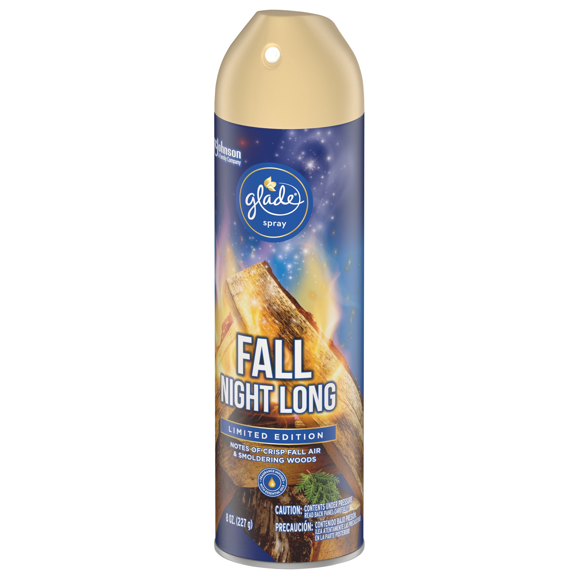 slide 4 of 5, Glade Air Freshener Aerosol Room Spray, Fall Night Long, 8 oz, 8 oz
