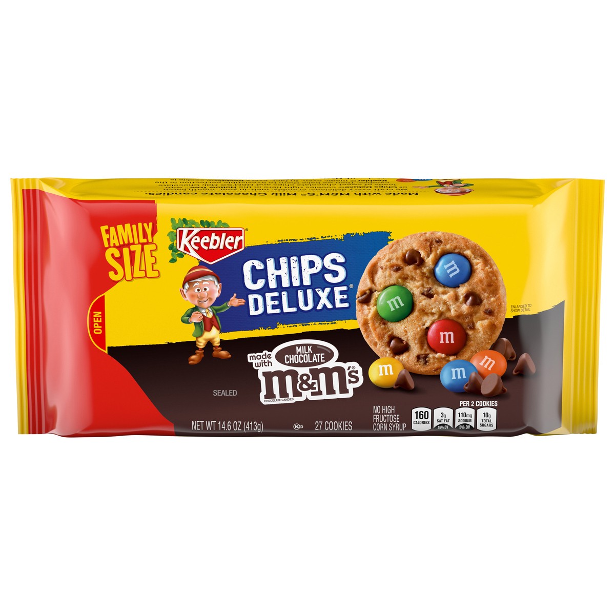 slide 1 of 29, Keebler Brands 06778 153572 M&M Chips Deluxe Cookies OW Everyday 14.6oz No PMT, 27 ct