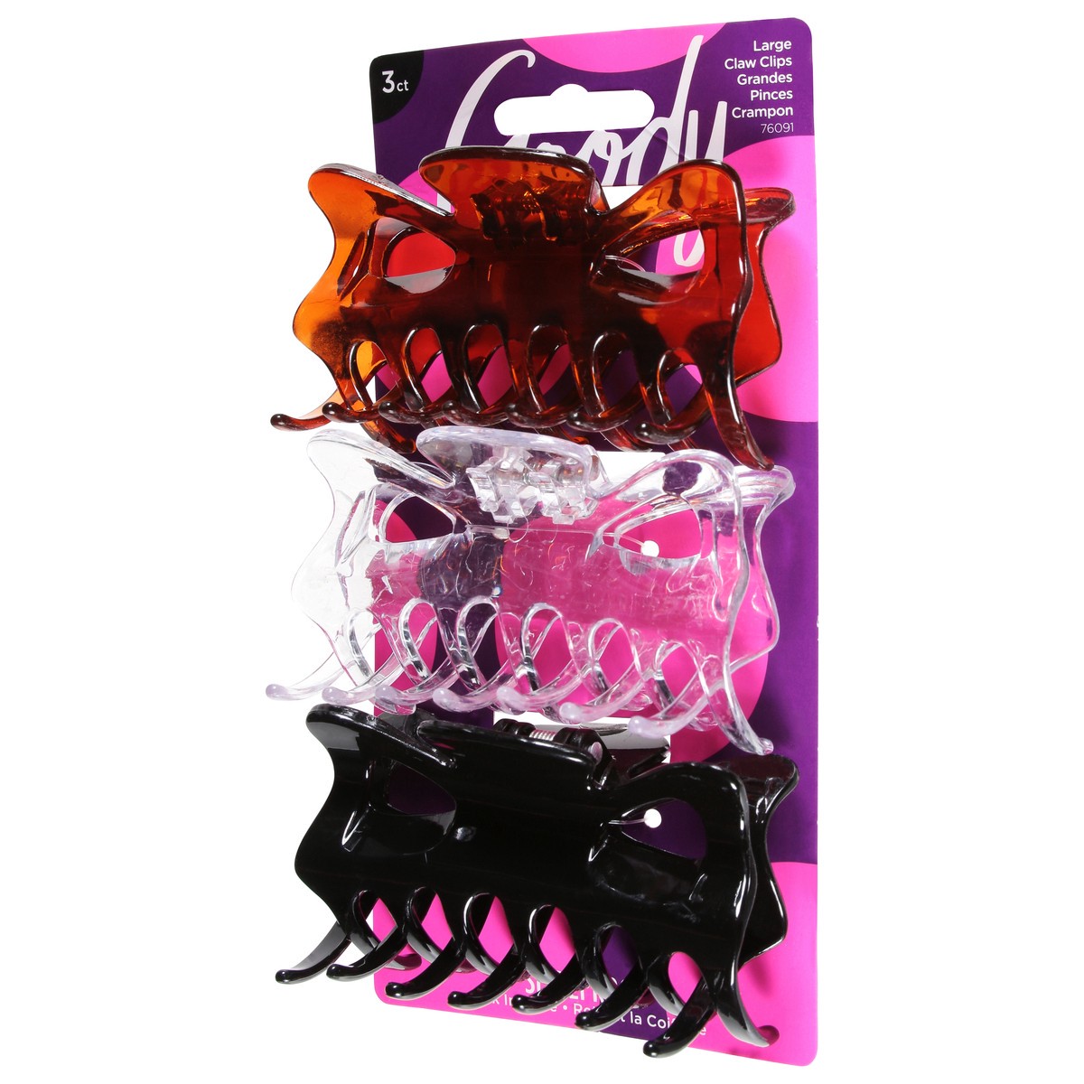 slide 5 of 9, Goody Slideproof Grandes Crampon Claw Clips Large 3 ea, 3 ct