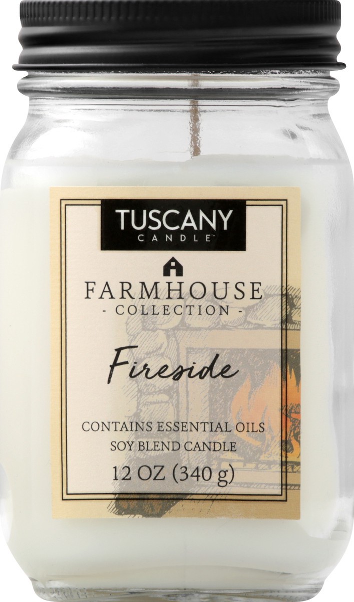 slide 5 of 9, Tuscany Candle Farmhouse Collection Fireside Scented Jar Candle, 12 oz