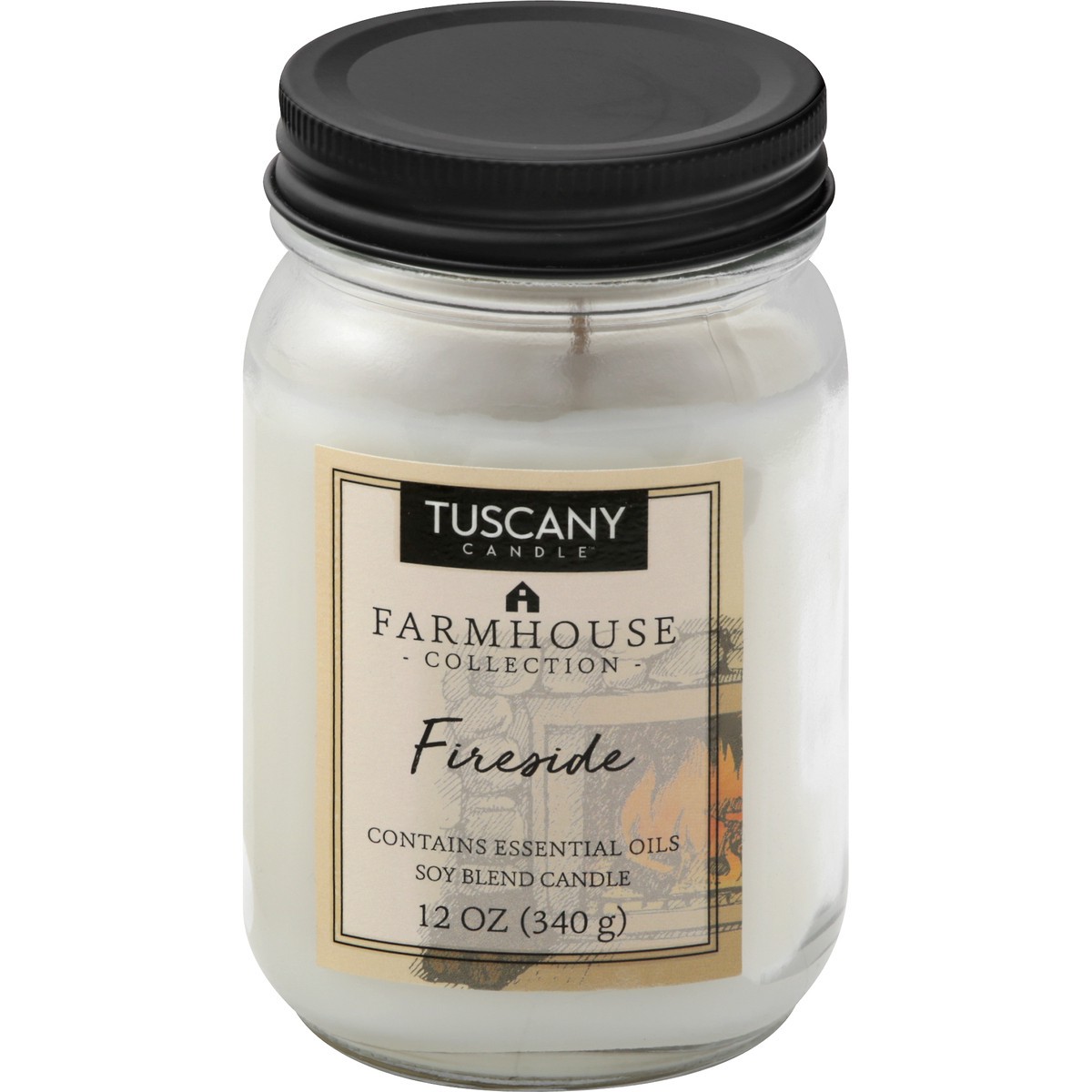 slide 9 of 9, Tuscany Candle Farmhouse Collection Fireside Scented Jar Candle, 12 oz