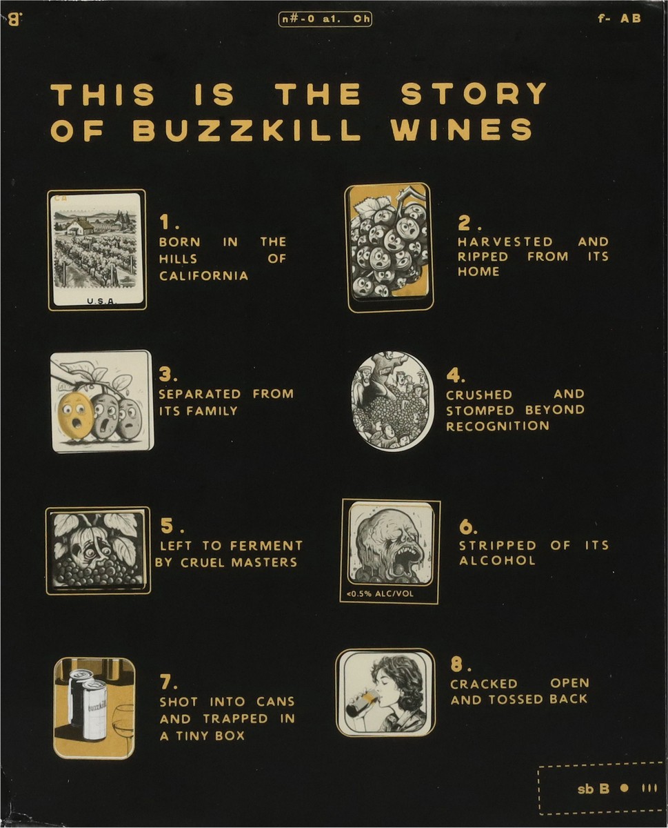 slide 2 of 15, Buzzkill Non Alcoholic Blanc De Blanc 4 Pk, 33.8 fl oz