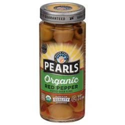 Pearls Organic Red Pepper Stuffed Green Olives 6.7 oz
