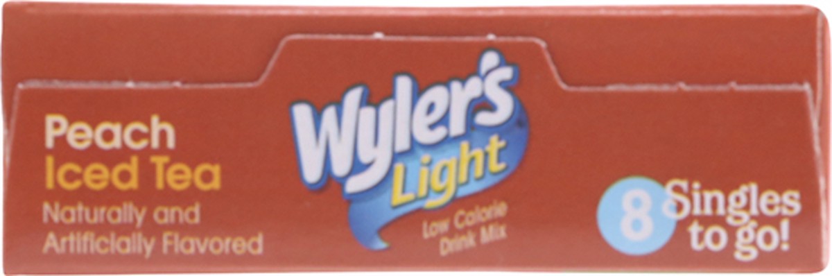 slide 4 of 10, Wyler's Light Singles to Go Peach Iced Tea Sugar Free Low Calorie Drink Mix - 8 ct, 8 ct