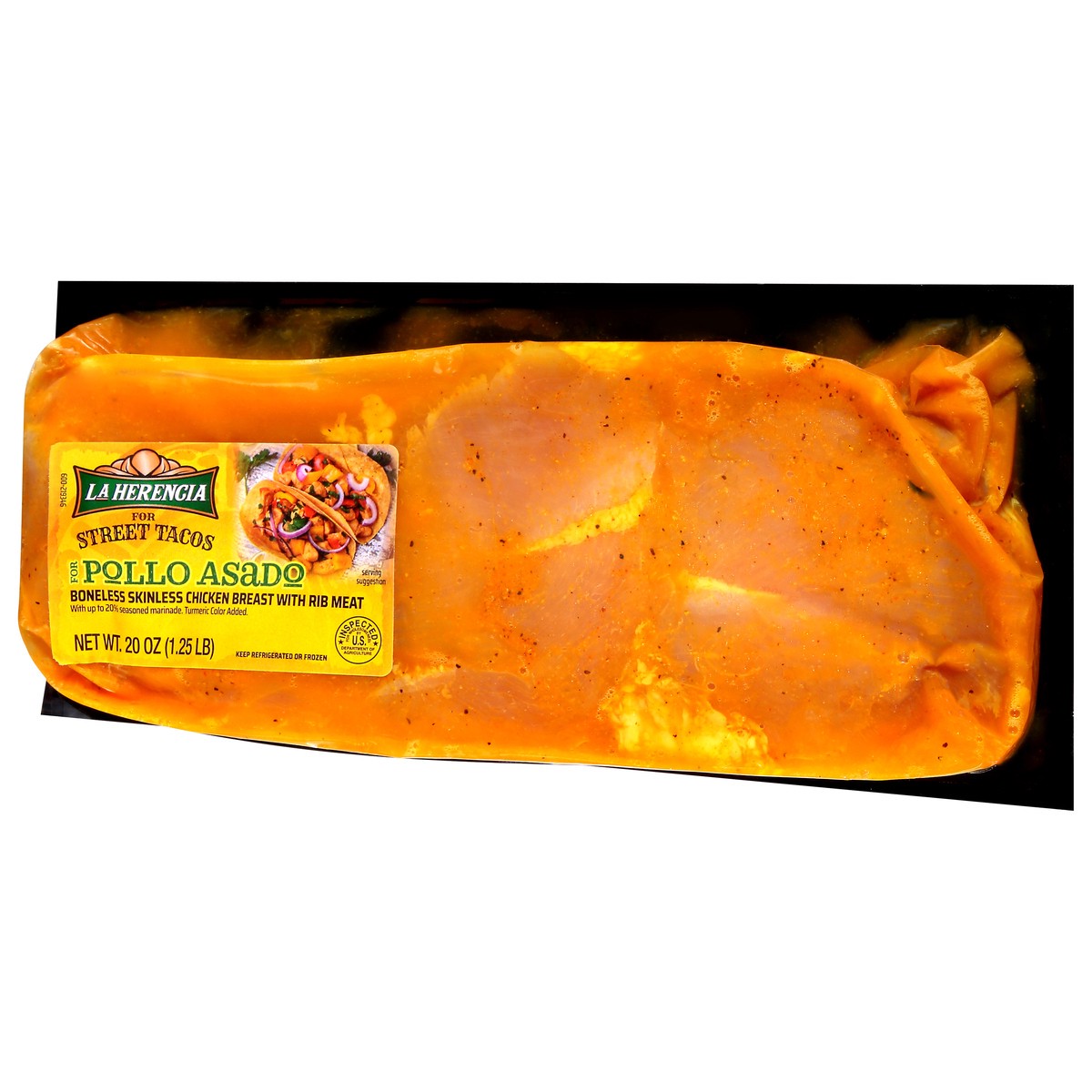 slide 4 of 9, La Herencia Pollo Asado Boneless Skinless Chicken Breast, 20 oz