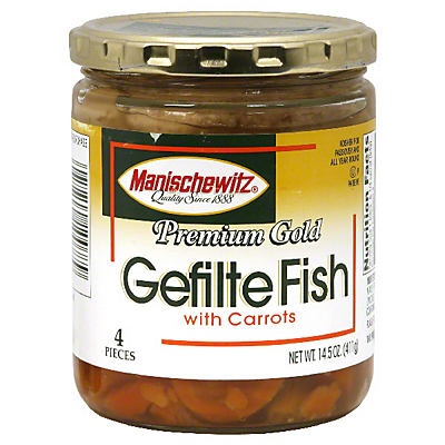 slide 1 of 1, Manischewitz Gefilte Fish With Carrots, 14.5 oz