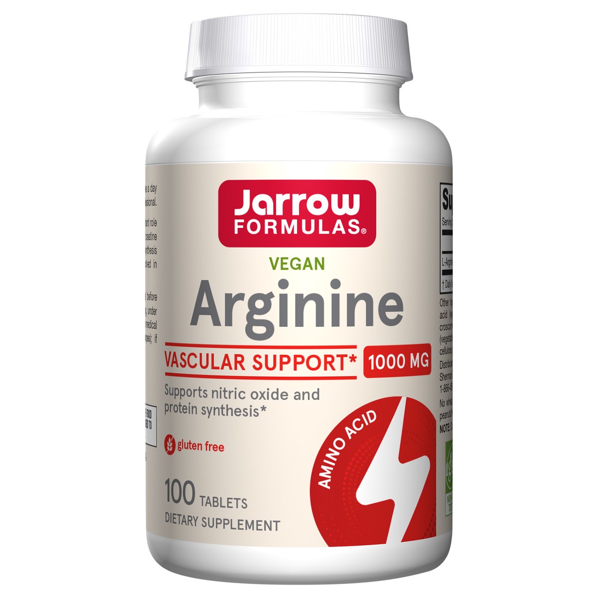 slide 1 of 4, Jarrow Formulas Arginine 1000 mg - 100 Tablets - Supports Nitric Oxide & Protein Synthesis - Dietary Supplement Supports Tissue Repair - Men''s Health Formula - Up to 100 Servings , 100 ct