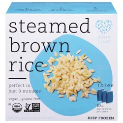 Grain Trust Steamed Brown Rice 3 - 10 oz Pouches
