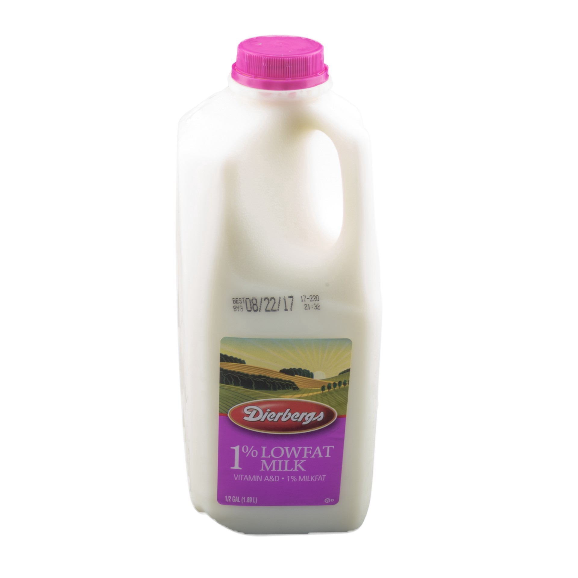 slide 1 of 1, Dierbergs 1% Milk Half Gallon, 64 oz