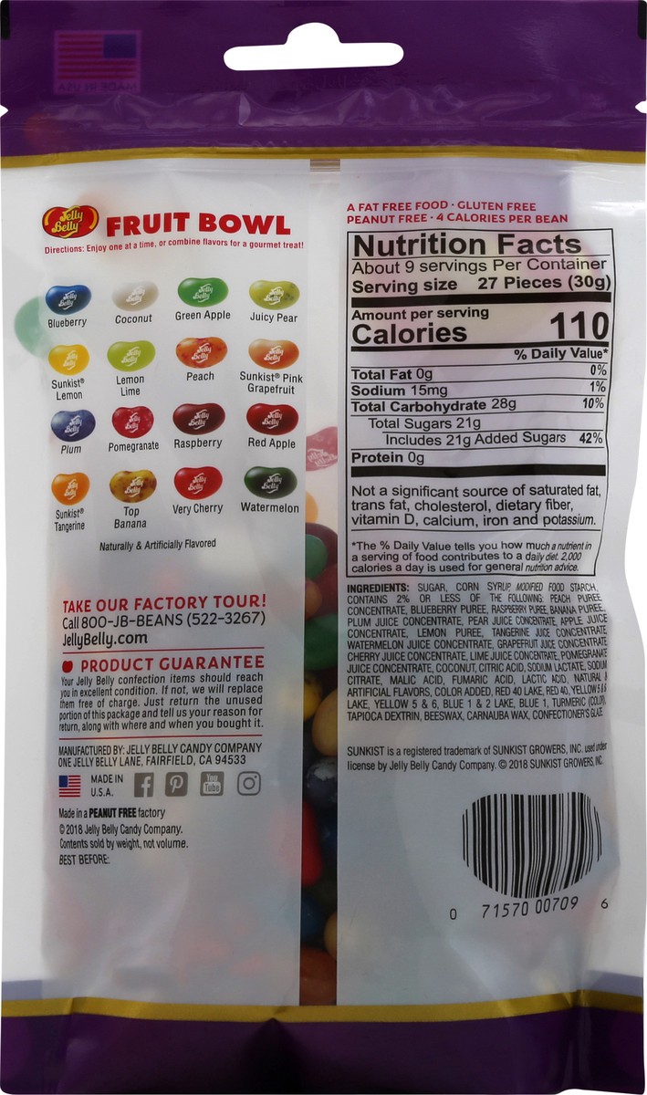 slide 3 of 8, Jelly Belly Fruit Bowl Mix Jelly Beans, 9.8 oz Pouch Bag, 9.8 oz