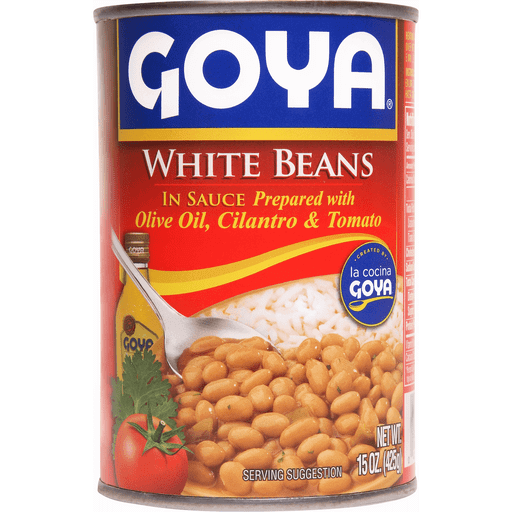 slide 1 of 2, Goya White Beans In Sauce, 1 ct