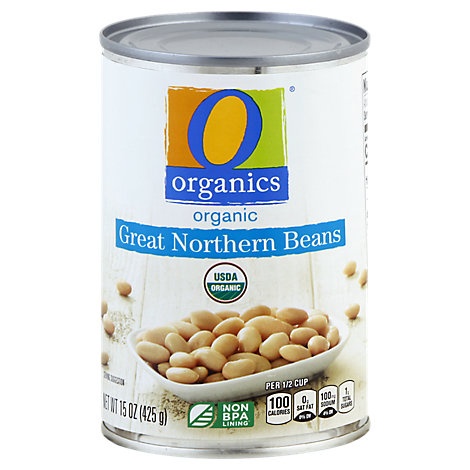slide 1 of 1, O Organic Great Northern Beans, 15 oz