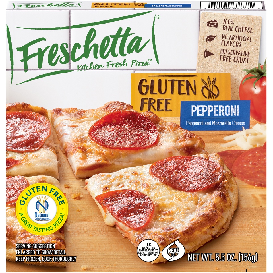 slide 1 of 9, Freschetta Gluten Free Single Signature Pepperoni Pizza, 5.5 oz