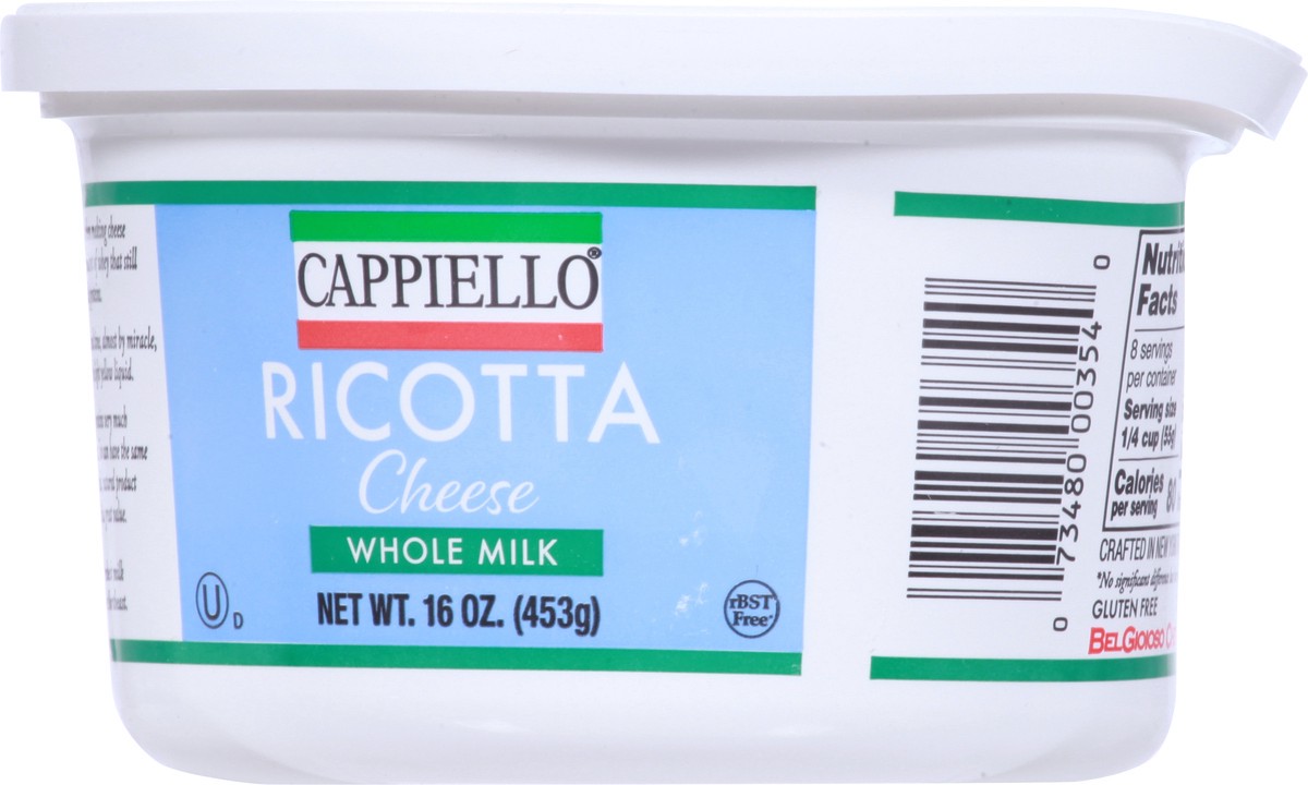 slide 4 of 9, Cappiello Whole Milk Ricotta Cheese 16 oz, 16 oz