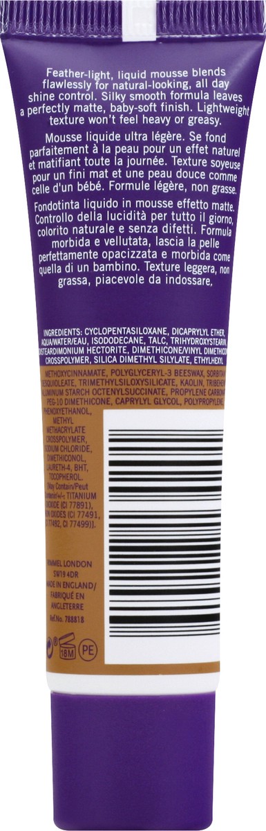 slide 8 of 12, COTY RIMMEL LONDON Rimmel London Stay Matte Liquid Mousse - 501 Noisette - Foundation, Lightweight, Shine Control, Oil-Free, 1oz, 1 fl oz